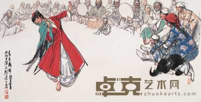 史国良 青春舞步 镜心 69×136cm